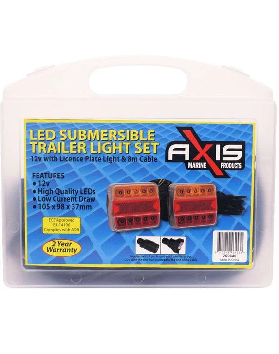 Axis LED Submersible Trailer Light Kit With 8m Cable