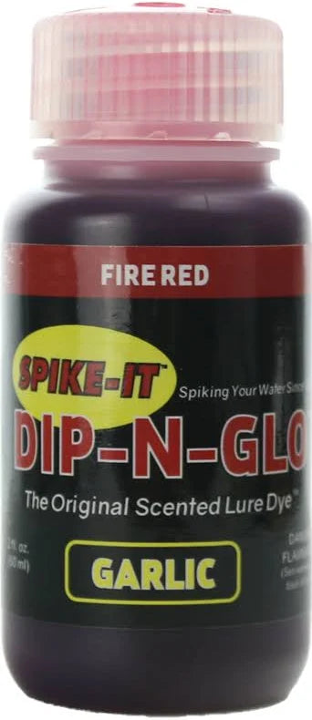 Spike It Dip N Glo Soft Plastic Lure Dye Red