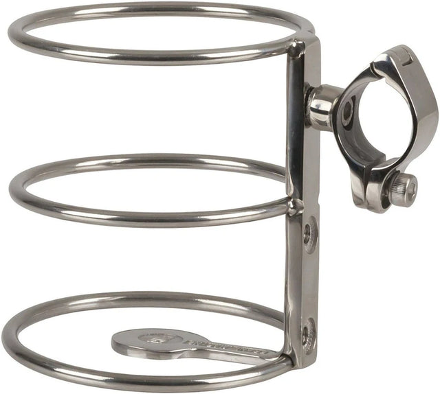 Frank Marine Stainless Steel Adjustable 25mm Rail Mount Drink Holder