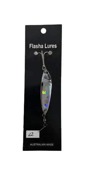 Flasha Spoon Prism Tape Chrome Metal Lure
