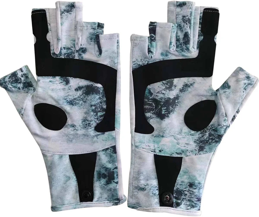 Shimano Unisex Fingerless Sun Gloves Ice Water