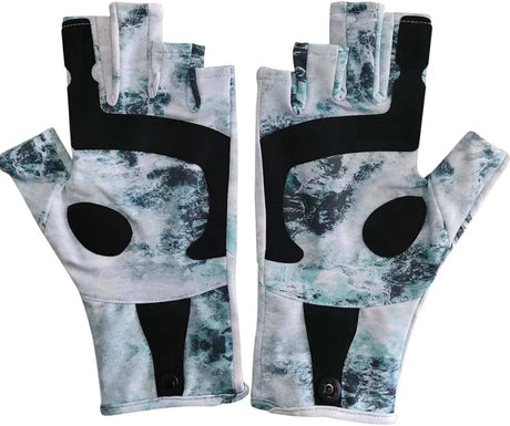 Shimano Unisex Fingerless Sun Gloves Ice Water
