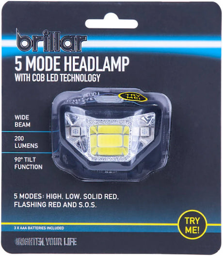 Brillar 5 Mode LED Headlamp
