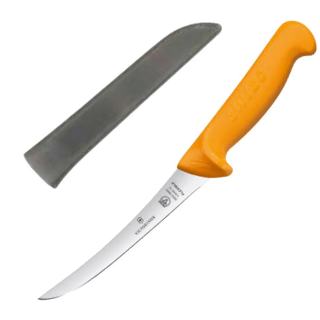Victorinox Swibo 16cm Flexible Curved Boning Filleting Knife With Sheath Orange