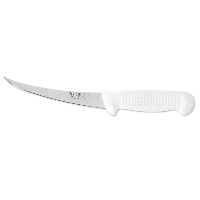 Victory Knives 3/720/15/115 15cm Flexible Narrow Curved Boning Filleting Knife White