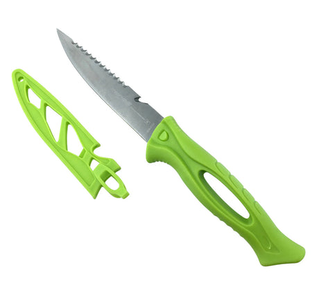 Zenelli Acies 4in Bait Knife With Sheath Green